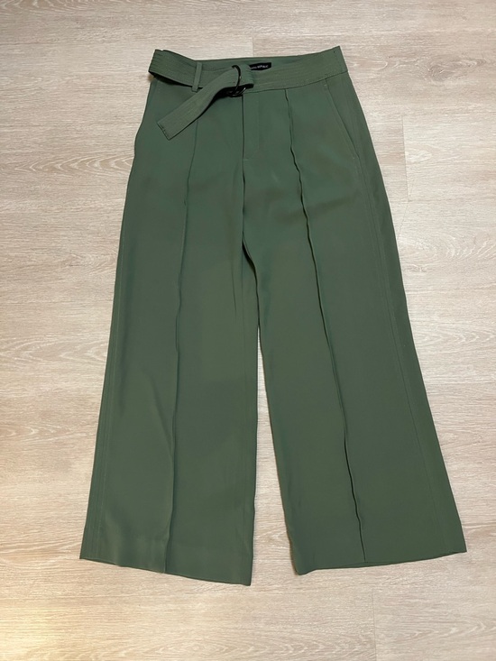 Banana Republic Pants - Olive Green Belted Wide Leg Trousers High Waist Tailored Minimalist Chic